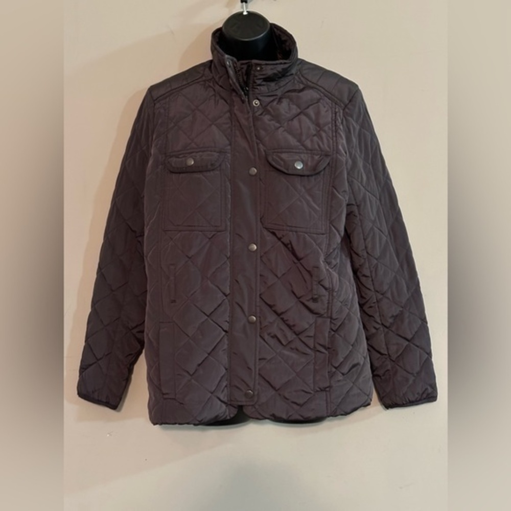 GAP 2012 Womens Winter Warmth Quilted Winter Jacket size medium Missing belt EUC